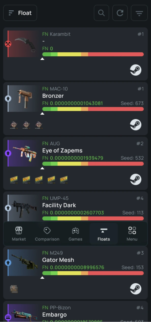 Float Database